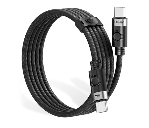 Orico CDX 60W 3A Power Delivery USB-C - USB-C 1m - czarny - 1343475 - zdjęcie